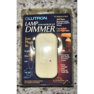 Lutron LC-300NLH-WH 300 Watt Lamp Dimmer‎ White NEW